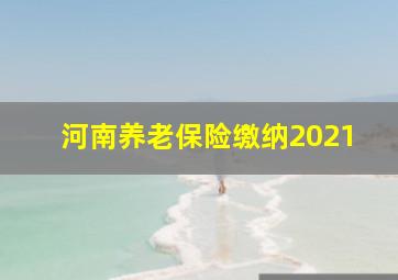 河南养老保险缴纳2021