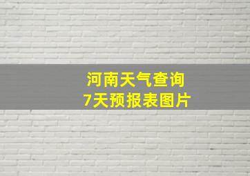 河南天气查询7天预报表图片