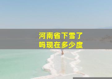 河南省下雪了吗现在多少度