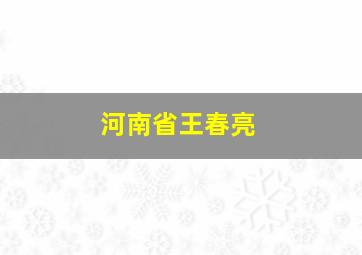 河南省王春亮