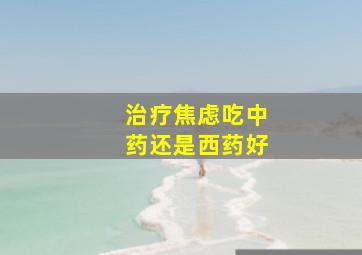 治疗焦虑吃中药还是西药好