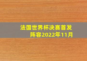 法国世界杯决赛首发阵容2022年11月