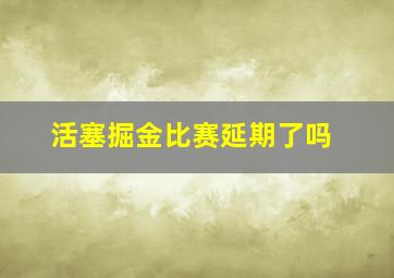 活塞掘金比赛延期了吗