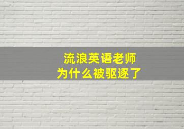 流浪英语老师为什么被驱逐了