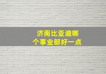 济南比亚迪哪个事业部好一点