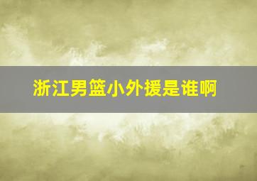 浙江男篮小外援是谁啊