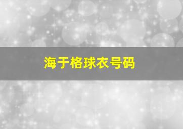 海于格球衣号码