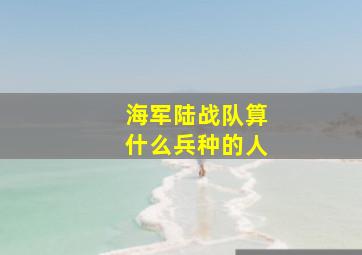 海军陆战队算什么兵种的人