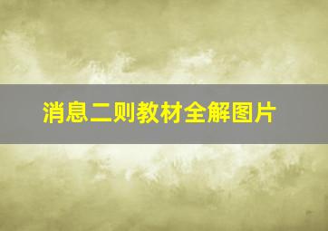 消息二则教材全解图片