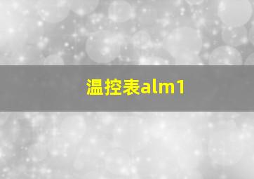 温控表alm1