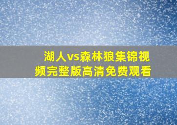 湖人vs森林狼集锦视频完整版高清免费观看