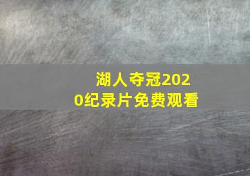 湖人夺冠2020纪录片免费观看