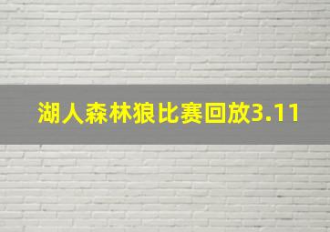 湖人森林狼比赛回放3.11