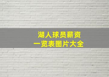 湖人球员薪资一览表图片大全