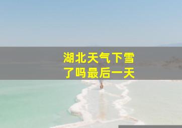 湖北天气下雪了吗最后一天