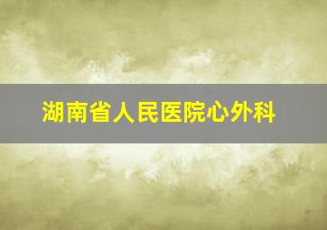 湖南省人民医院心外科