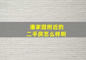 潘家园附近的二手房怎么样啊