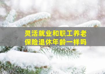 灵活就业和职工养老保险退休年龄一样吗