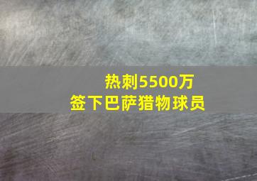 热刺5500万签下巴萨猎物球员