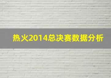 热火2014总决赛数据分析