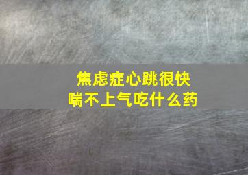 焦虑症心跳很快喘不上气吃什么药