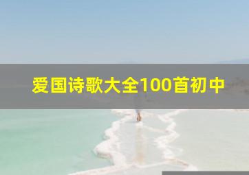 爱国诗歌大全100首初中