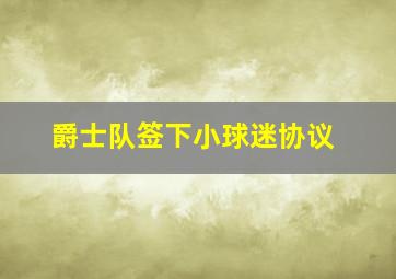 爵士队签下小球迷协议