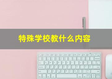 特殊学校教什么内容