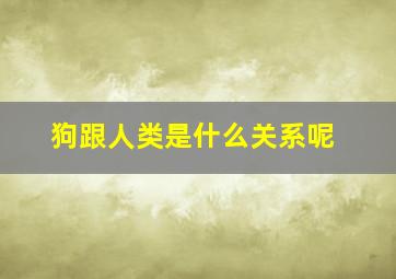 狗跟人类是什么关系呢