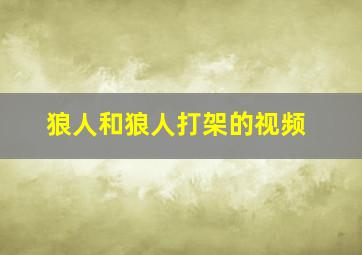 狼人和狼人打架的视频