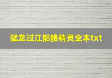 猛龙过江骷髅精灵全本txt