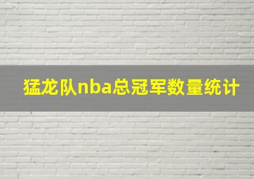 猛龙队nba总冠军数量统计