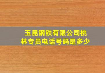 玉昆钢铁有限公司桃林专员电话号码是多少