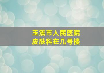 玉溪市人民医院皮肤科在几号楼