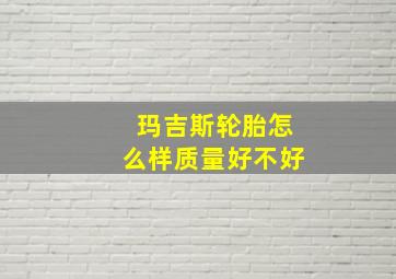 玛吉斯轮胎怎么样质量好不好