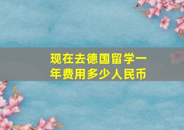 现在去德国留学一年费用多少人民币