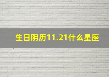 生日阴历11.21什么星座