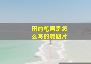 田的笔画是怎么写的呢图片