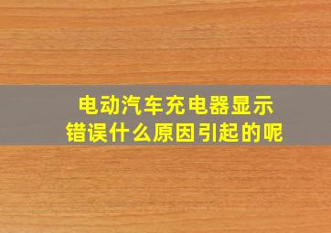 电动汽车充电器显示错误什么原因引起的呢