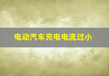 电动汽车充电电流过小