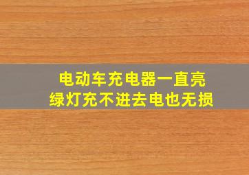 电动车充电器一直亮绿灯充不进去电也无损