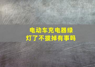 电动车充电器绿灯了不拔掉有事吗