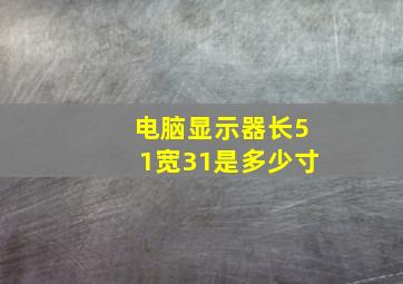 电脑显示器长51宽31是多少寸