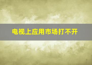 电视上应用市场打不开