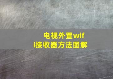 电视外置wifi接收器方法图解