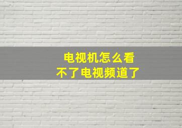 电视机怎么看不了电视频道了