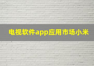 电视软件app应用市场小米