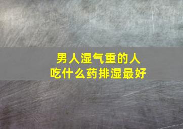 男人湿气重的人吃什么药排湿最好