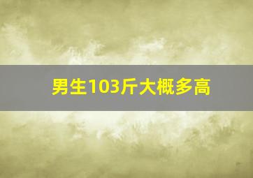 男生103斤大概多高