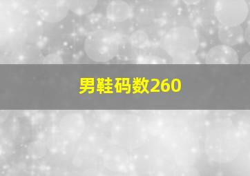 男鞋码数260